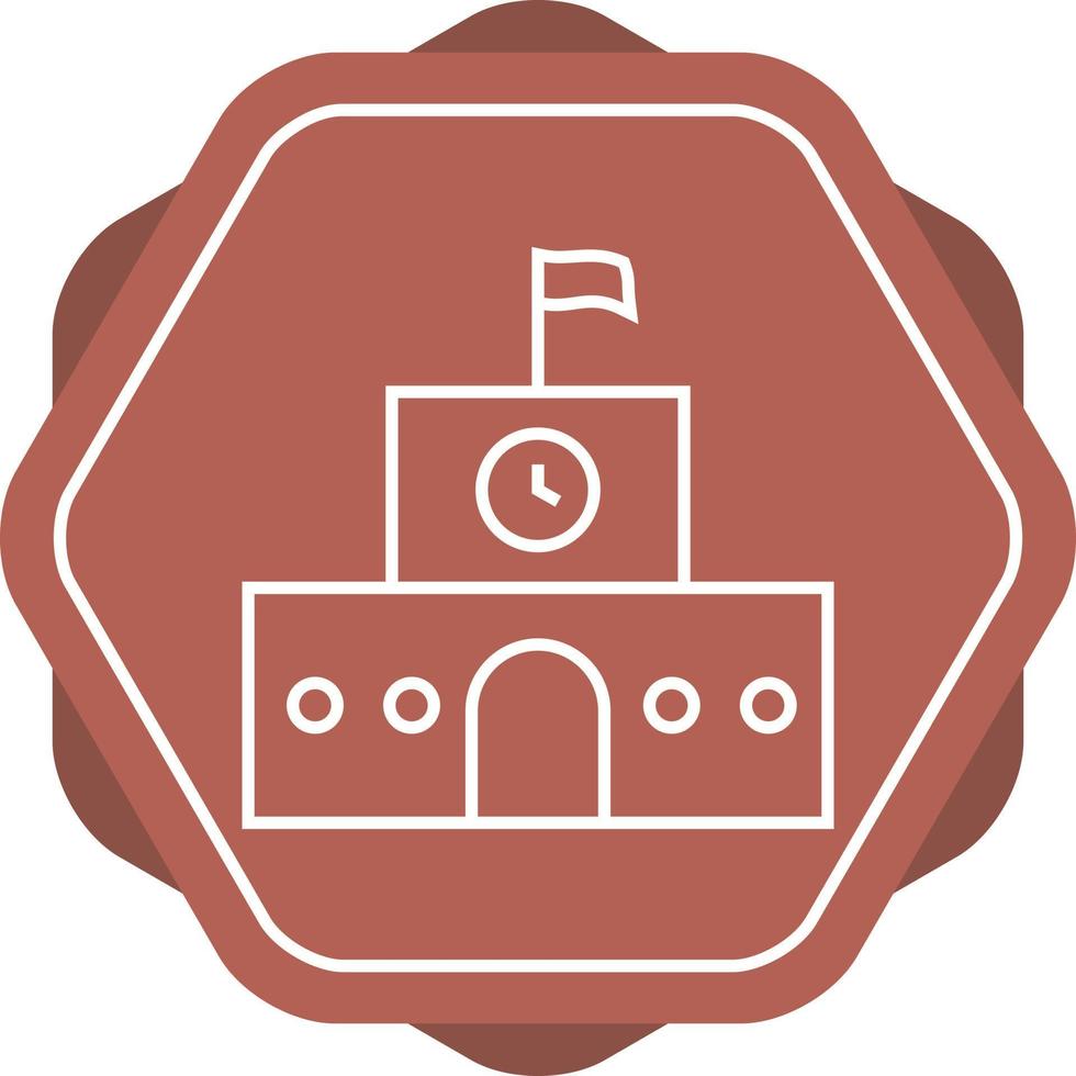 Beautiful School Line Vector Icon