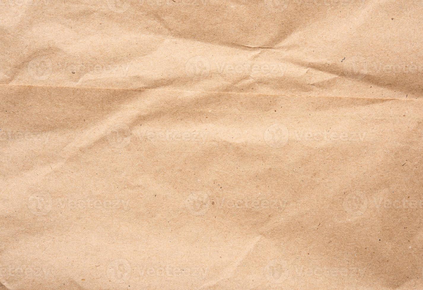 empty sheet of brown wrapping kraft paper photo
