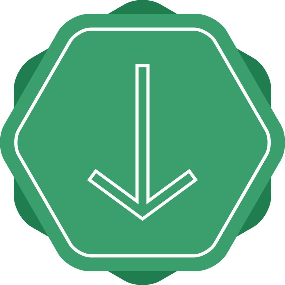 Beautiful Down Line Vector Icon