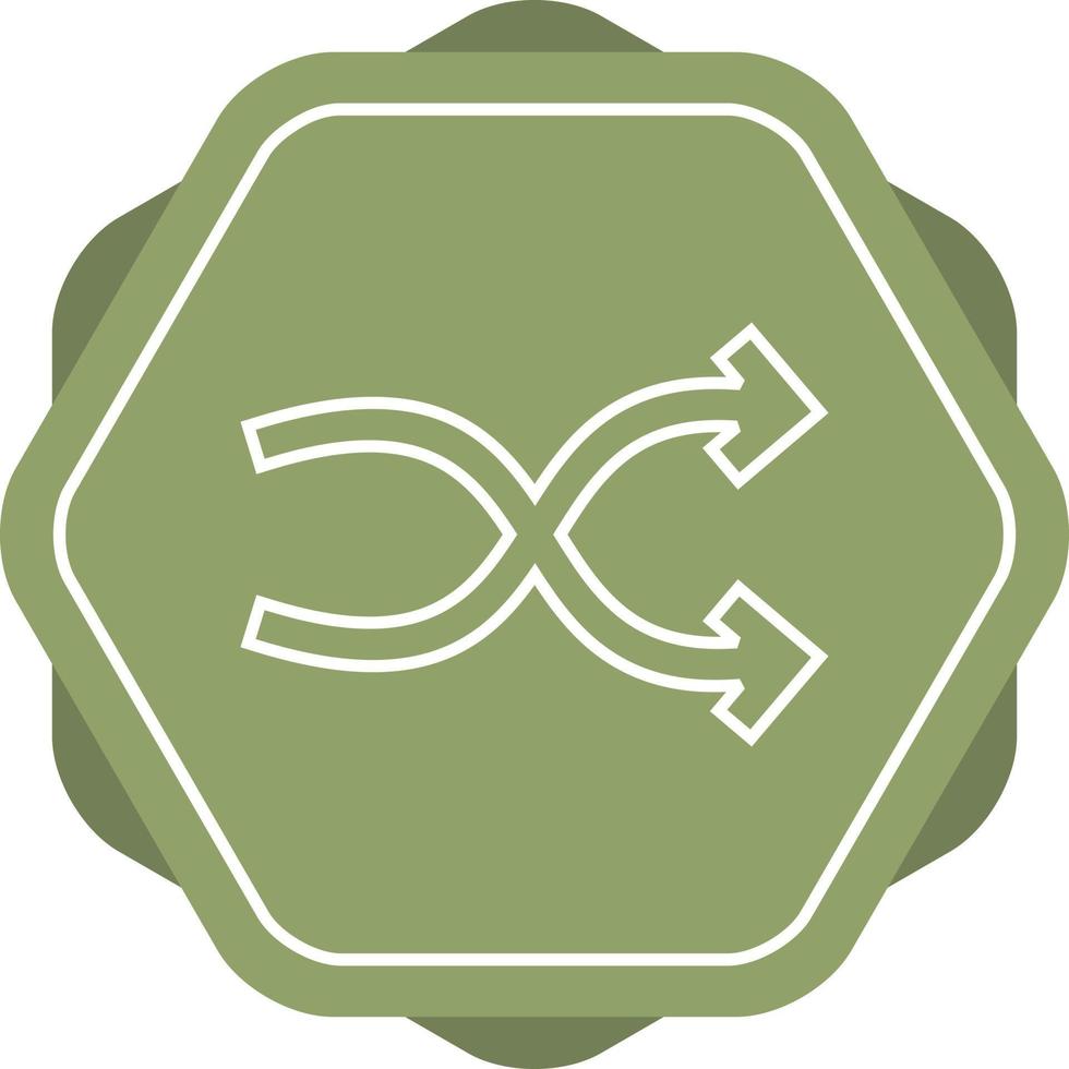 Beautiful Shuffle Line Vector Icon