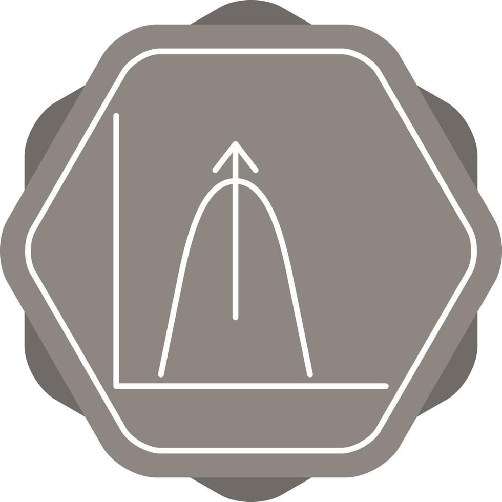 Beautiful Bell shaped graph line Vector Icon