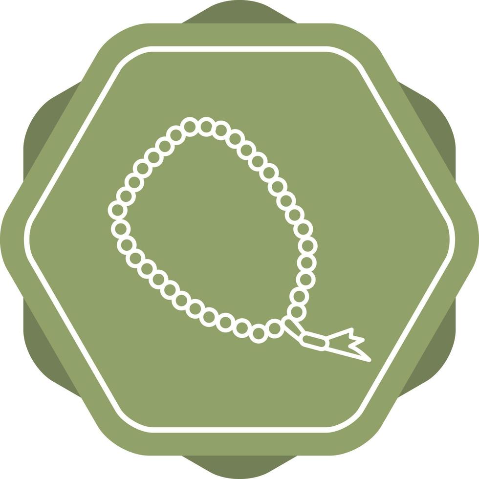 Beautiful Prayer Bead Line Vector Icon