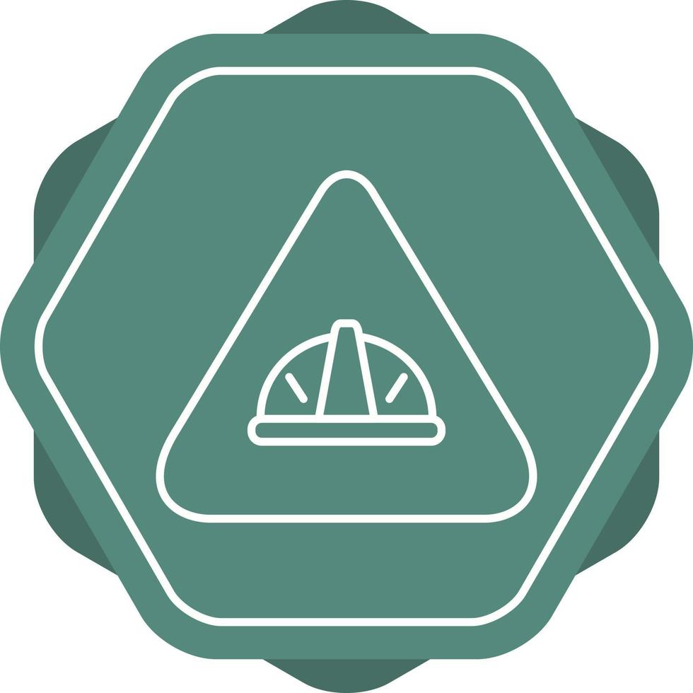 Beautiful Helmet Sign Line Vector Icon