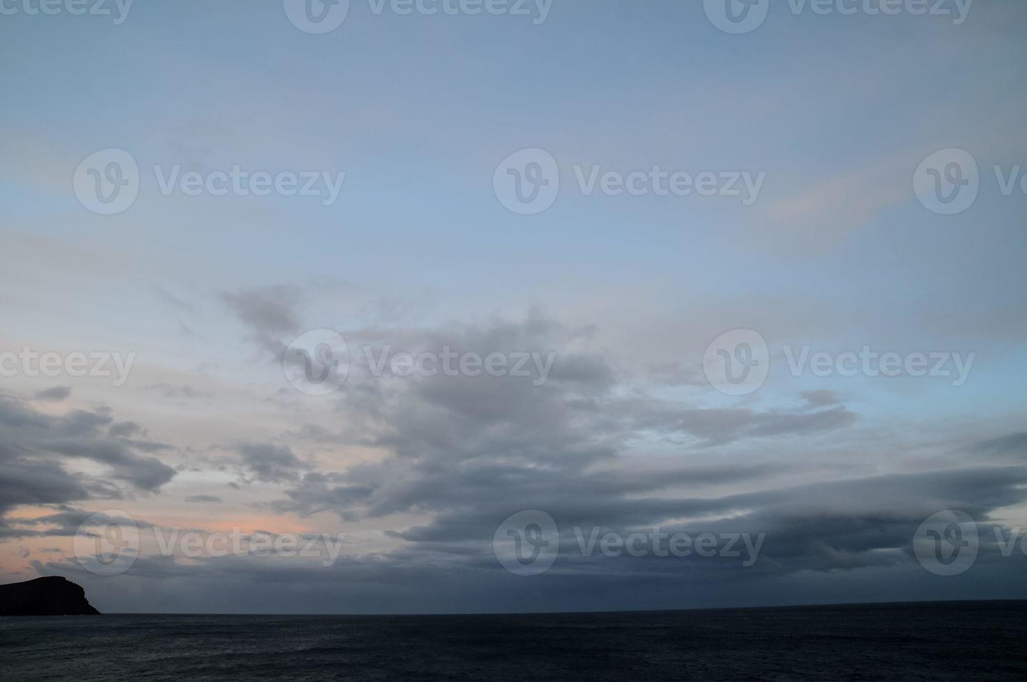 Colored Clouds at Sunset photo