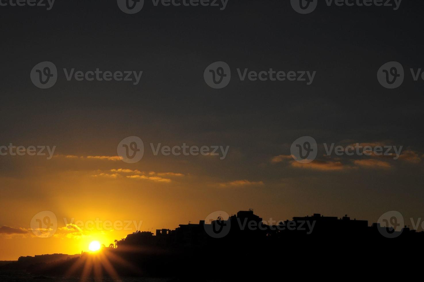 Sunset over the Atlantic Ocean photo