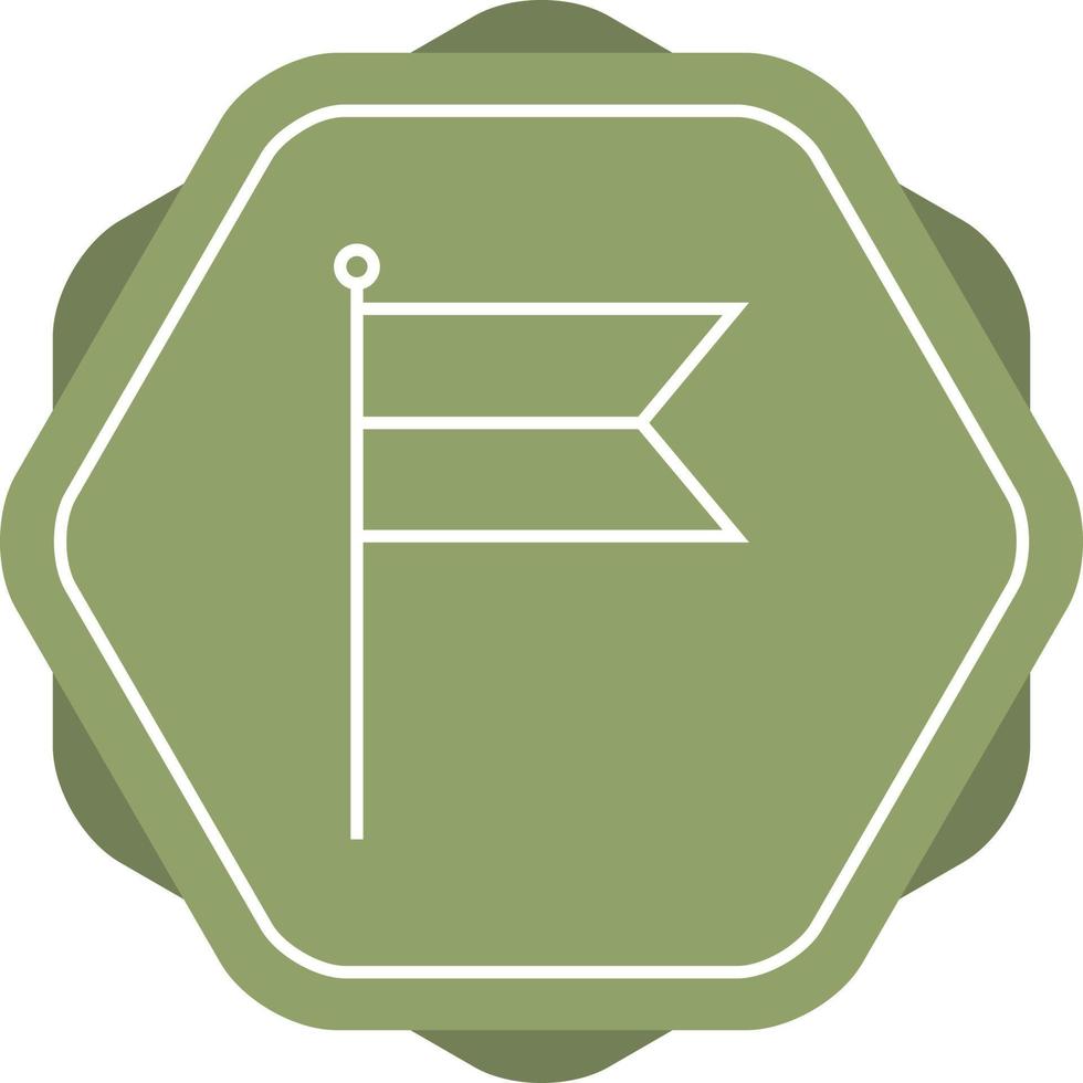 Beautiful Flag Line Vector Icon
