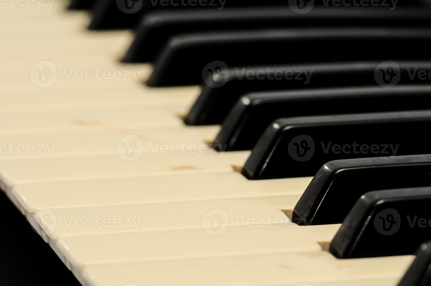 Piano keyboard close-up photo