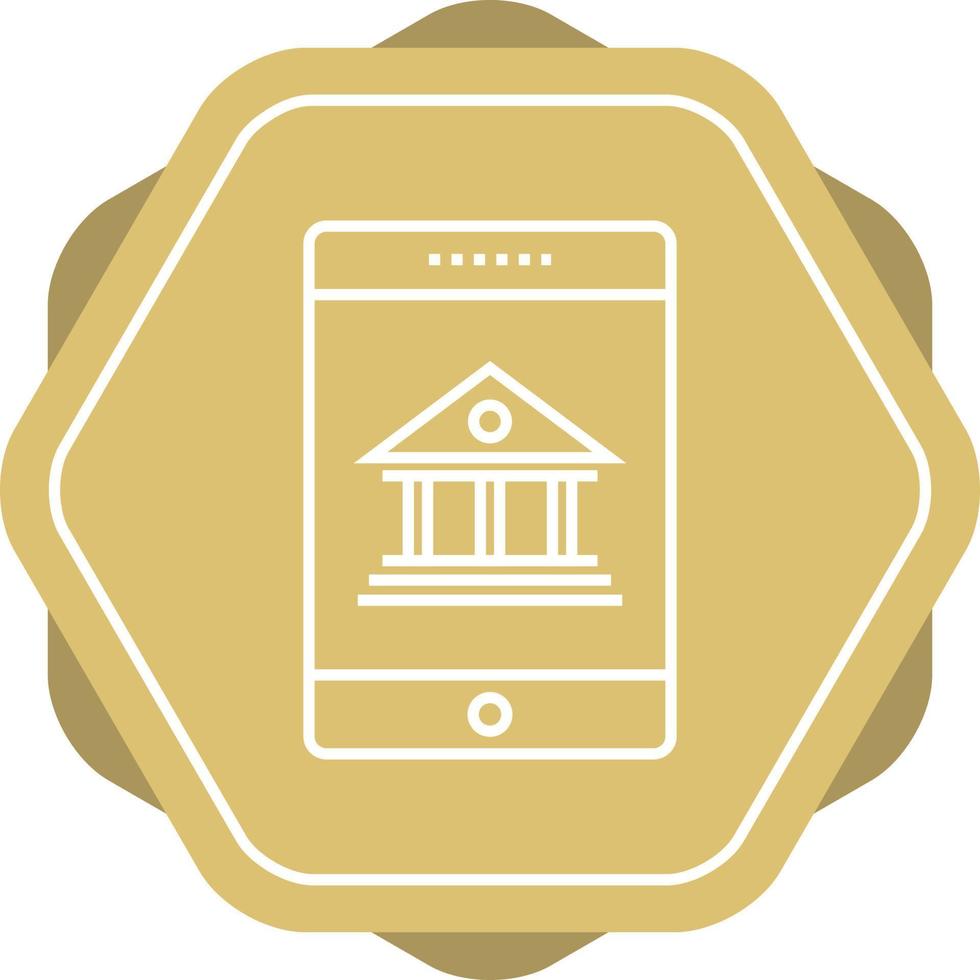 Beautiful mobile banking Vector line icon