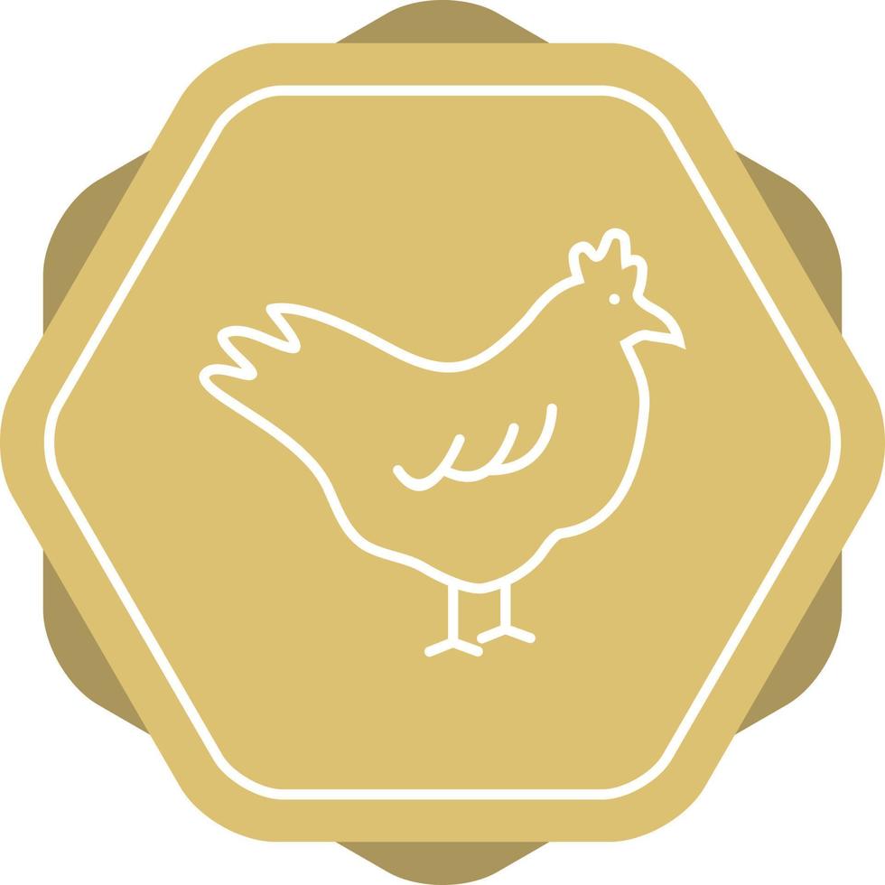 Beautiful Chicken Line Vector Icon