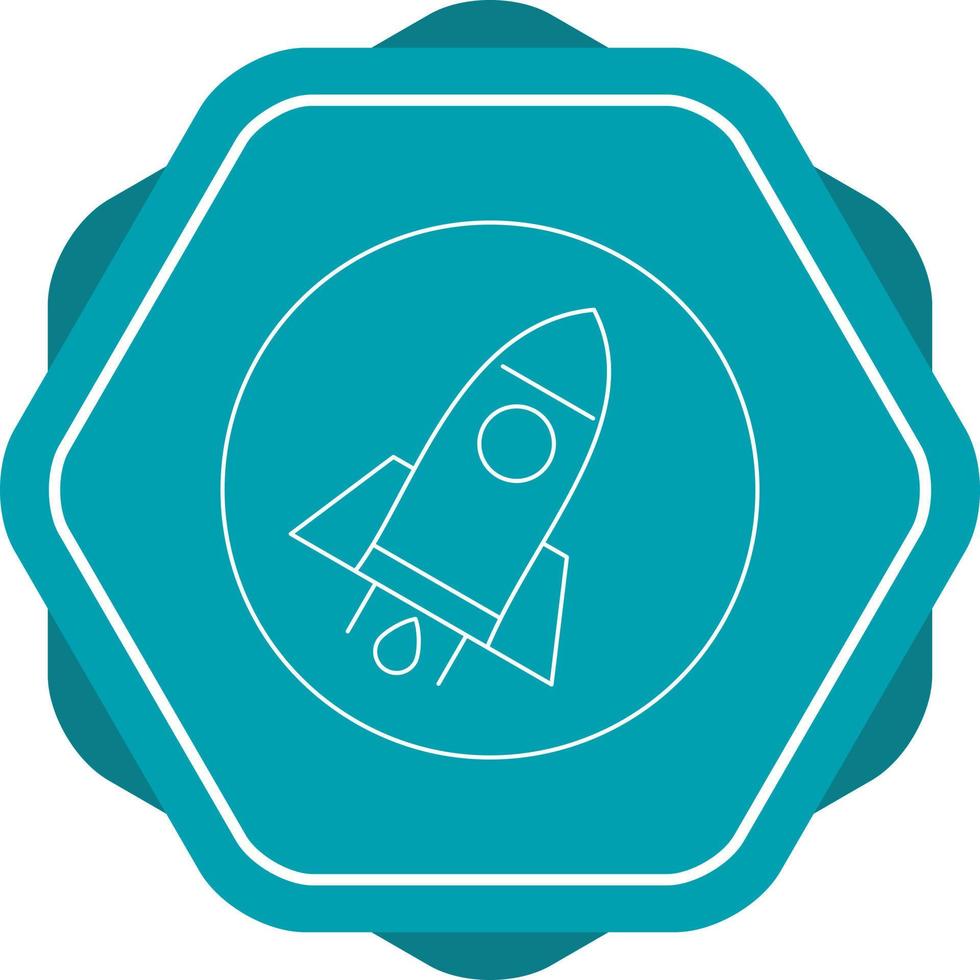 Beautiful rocket vector line icon