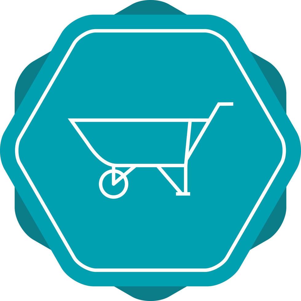 Beautiful wheelbarrow Line Vector Icon