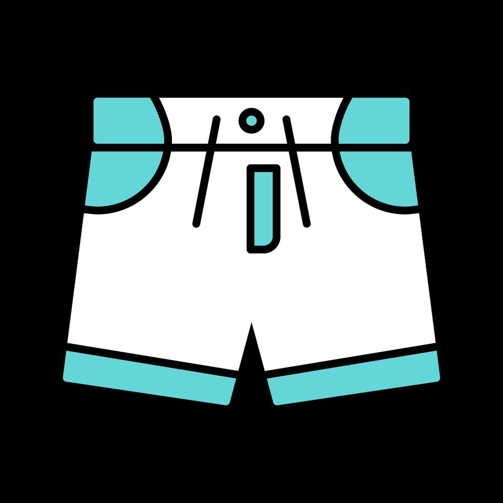 icono de vector de pantalones cortos