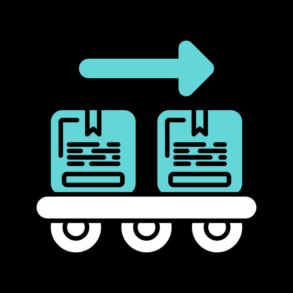 icono de vector de embalaje de exportación