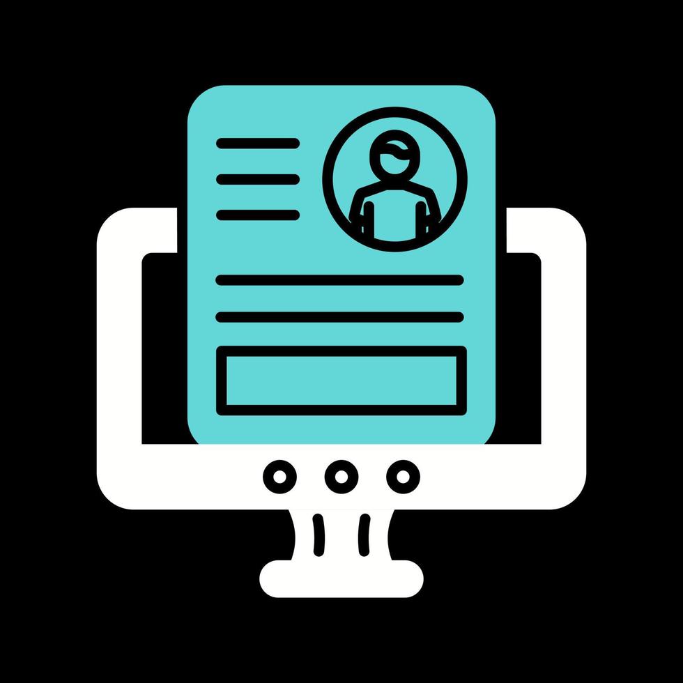 Online Resume Vector Icon