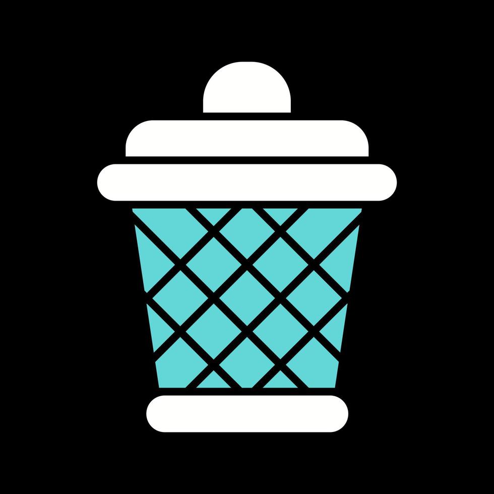 icono de vector de cubo de basura