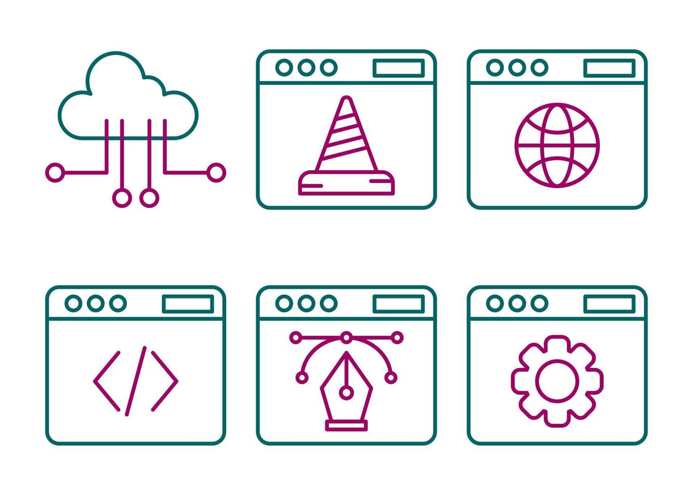 Web Development Vector Icon Set