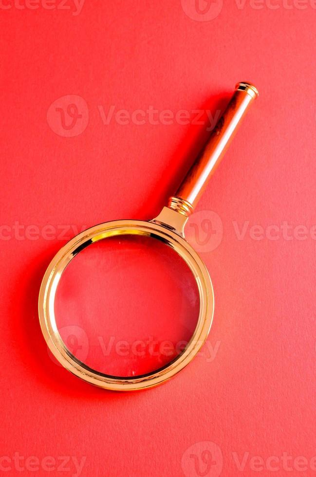 Isolated magnifying glass photo