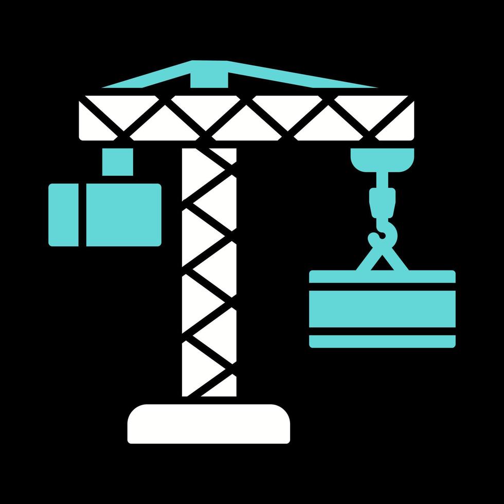 Crane Lifting Vector Icon