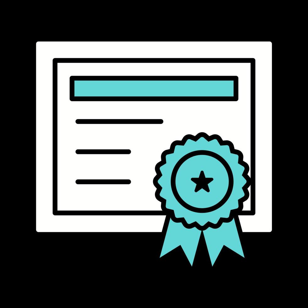 icono de vector de certificado