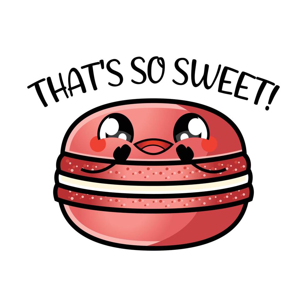 Cute macaroons vector print for t-shirt or other uses, T-shirt graphics textile graphic. Design element for poster, banner, greeting card
