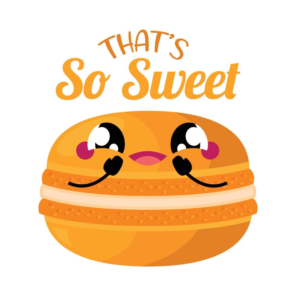 Cute macaroons vector print for t-shirt or other uses, T-shirt graphics textile graphic. Design element for poster, banner, greeting card
