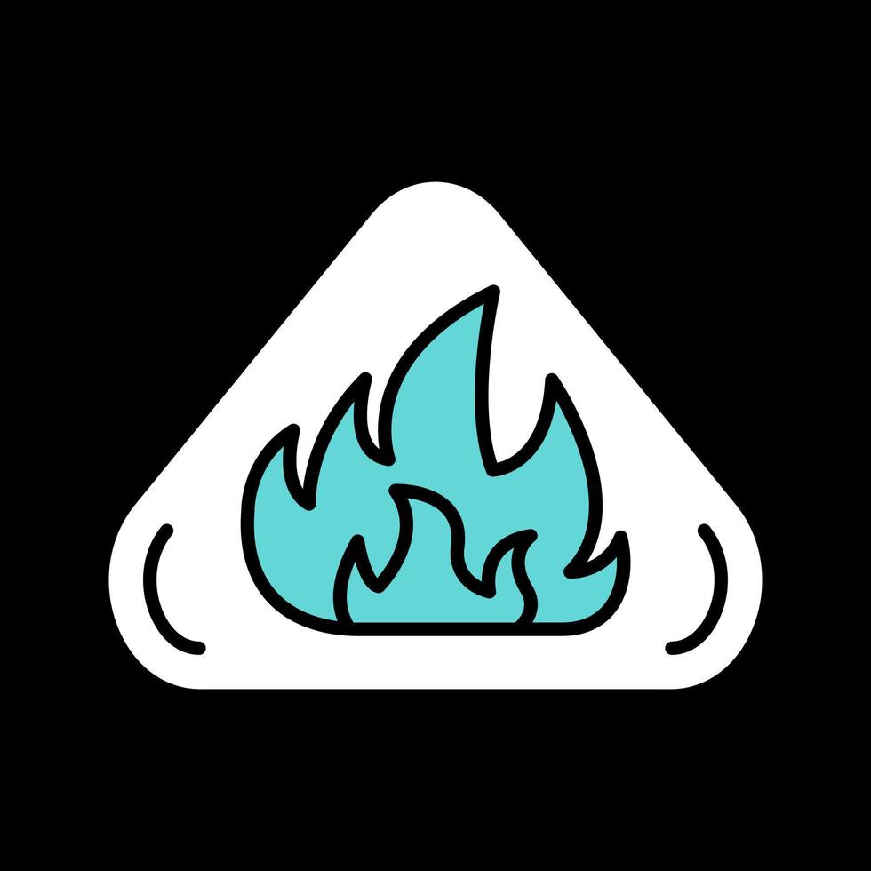 icono de vector de peligro de incendio