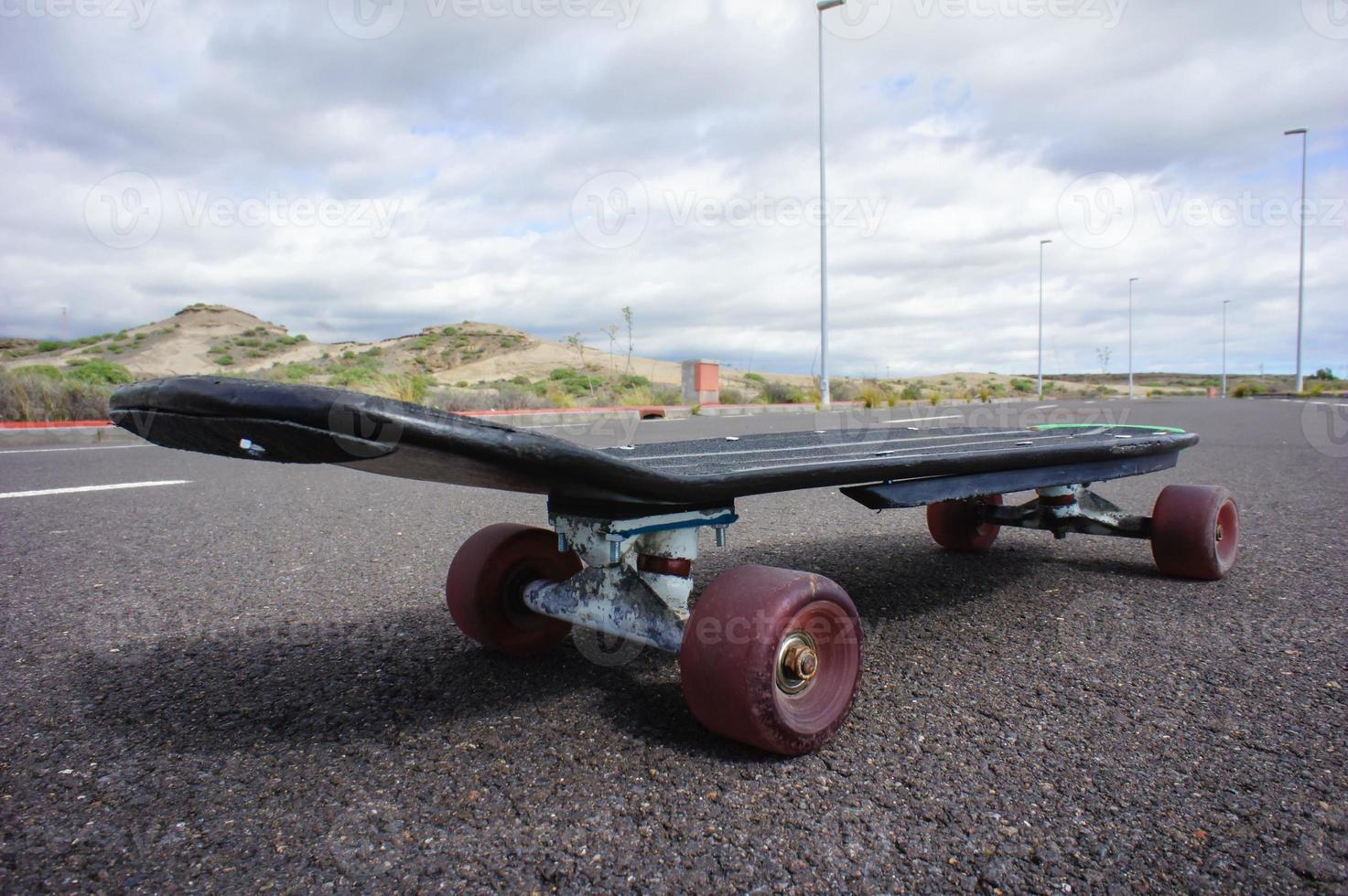 Skateboard on the road photo