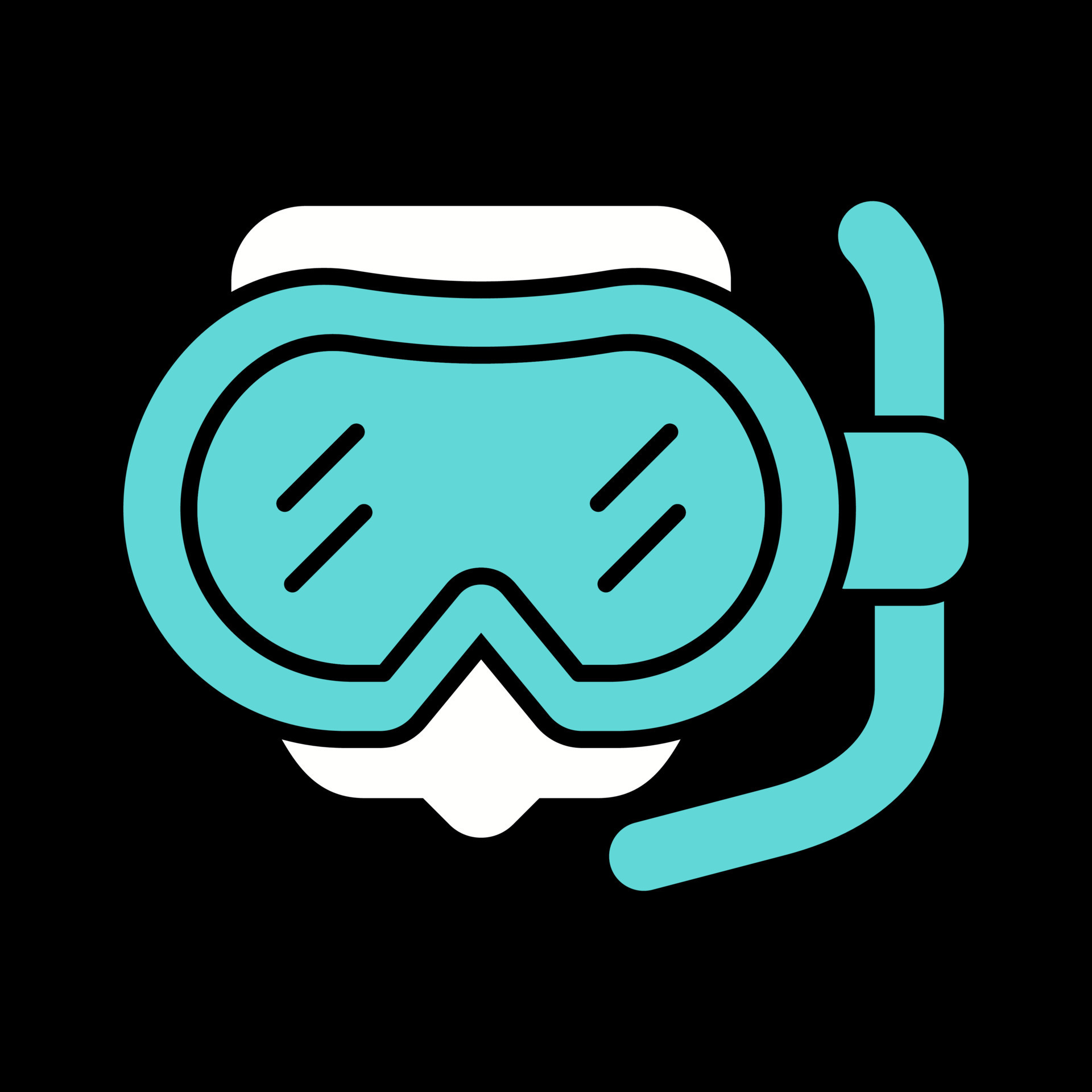 Diving Mask Vector Icon 17474402 Vector Art at Vecteezy