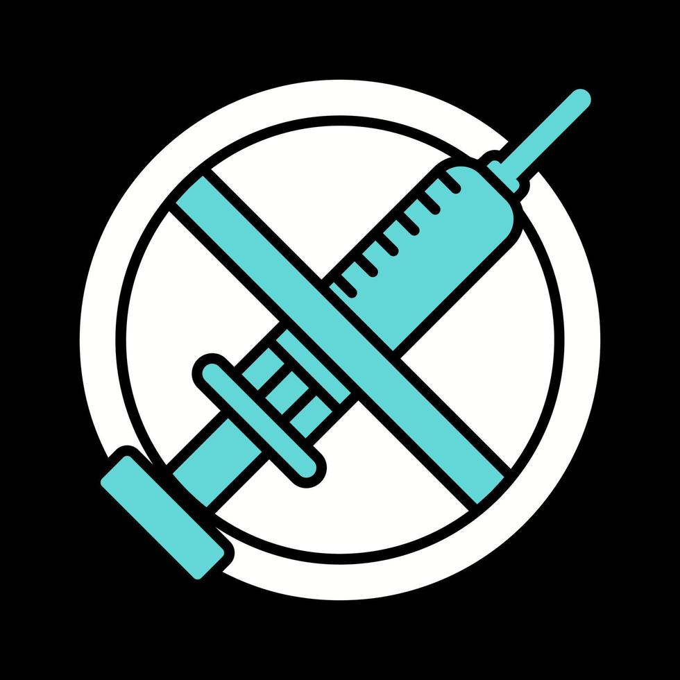 No Vaccines Vector Icon