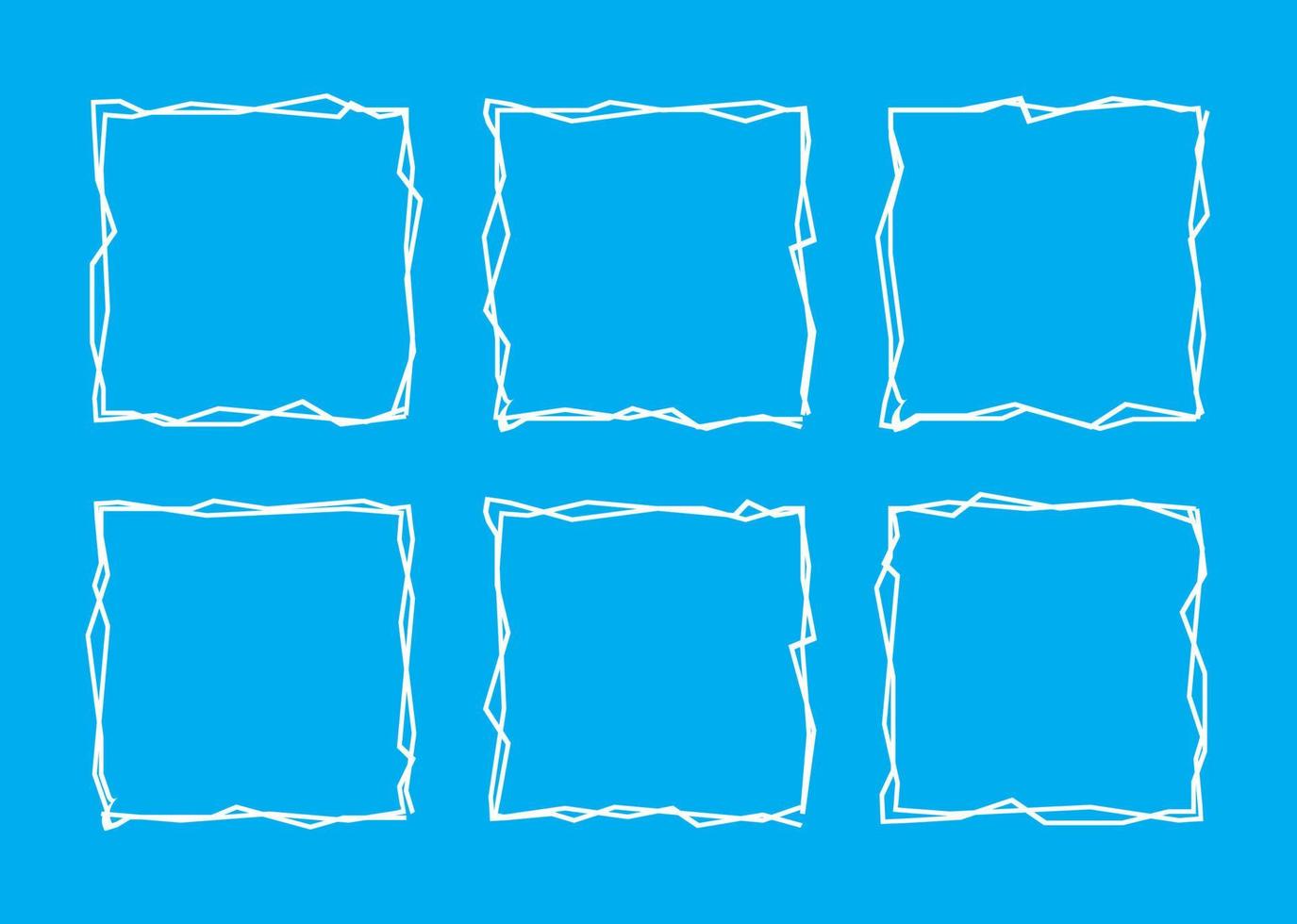 Hand Drawn Square Frame Collection vector