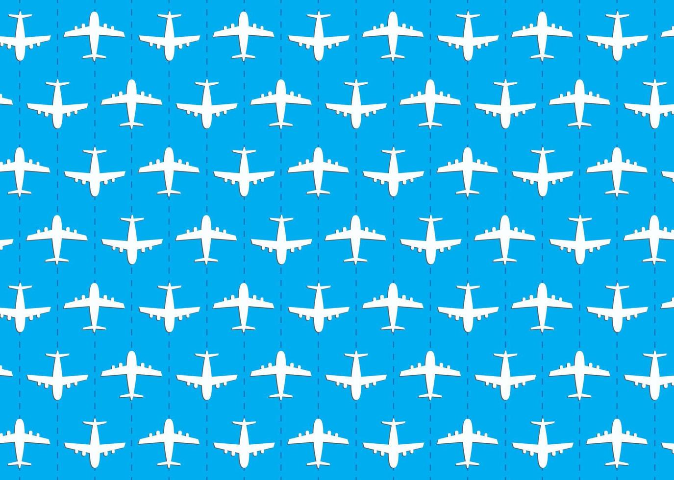 Airplane with Dashed Route Line Pattern Background vector