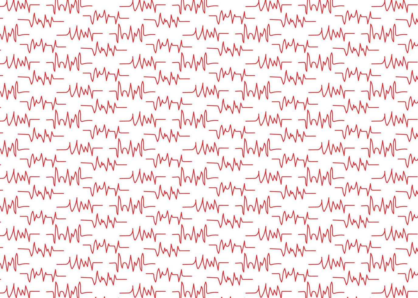 Hand Drawn Pattern of Heart Beat Banner Background vector