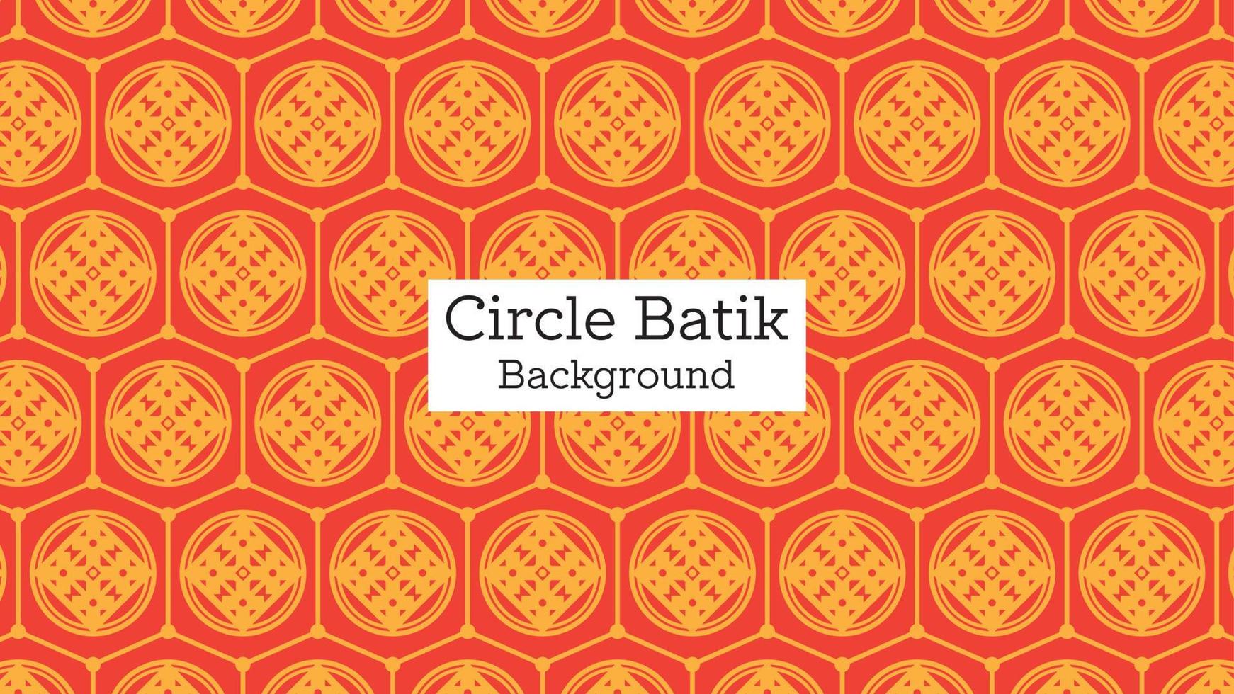 Circle Batik Pattern Banner Background vector