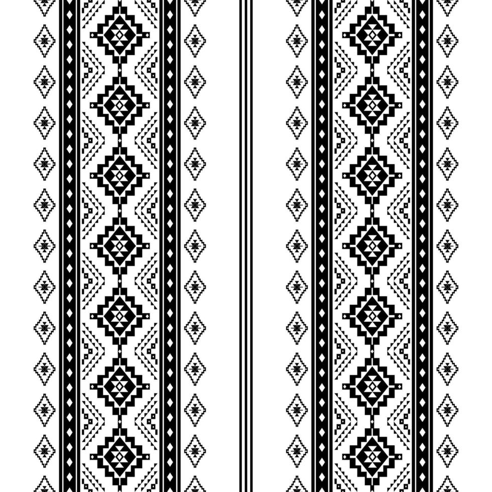 Geometric ethnic oriental seamless pattern traditional Design for background, carpet, wallpaper, clothing, wrapping, batik, fabric, Vector, illustration, embroidery style. vector