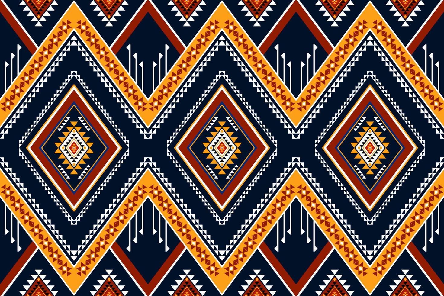 Geometric ethnic oriental seamless pattern traditional Design for background, carpet, wallpaper, clothing, wrapping, batik, fabric, Vector, illustration, embroidery style. vector