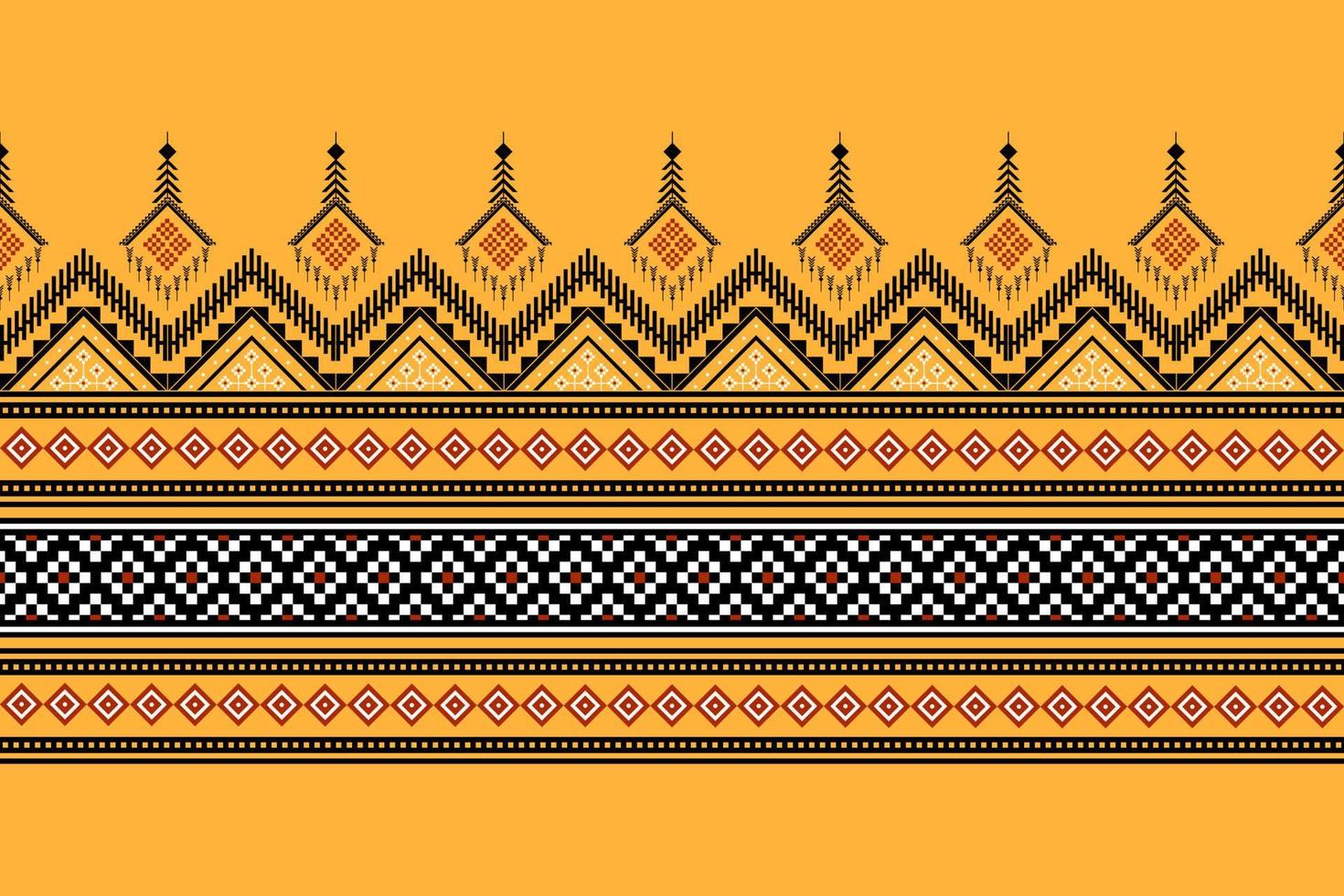 Geometric ethnic oriental seamless pattern traditional Design for background, carpet, wallpaper, clothing, wrapping, batik, fabric, Vector, illustration, embroidery style. vector