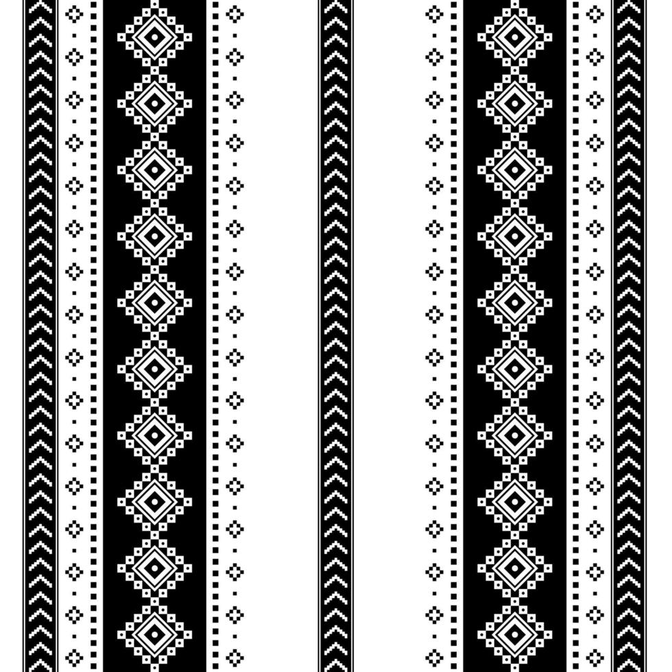 Geometric ethnic oriental seamless pattern traditional Design for background, carpet, wallpaper, clothing, wrapping, batik, fabric, Vector, illustration, embroidery style. vector