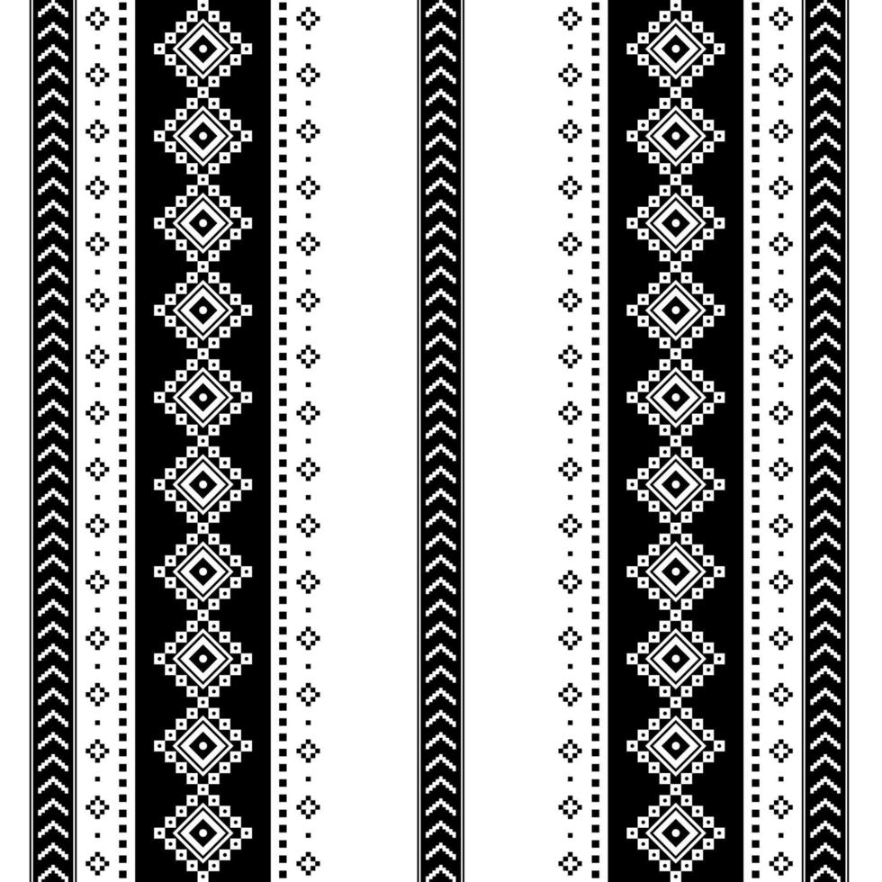 Geometric ethnic oriental seamless pattern traditional Design for background, carpet, wallpaper, clothing, wrapping, batik, fabric, Vector, illustration, embroidery style. vector