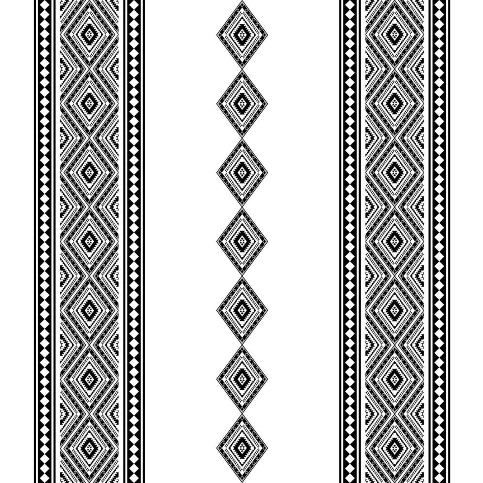 Geometric ethnic oriental seamless pattern traditional Design for background, carpet, wallpaper, clothing, wrapping, batik, fabric, Vector, illustration, embroidery style. vector