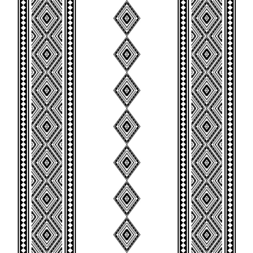 Diseño tradicional geométrico étnico oriental sin costuras para fondo, alfombra, papel pintado, ropa, envoltura, batik, tela, vector, ilustración, estilo bordado. vector