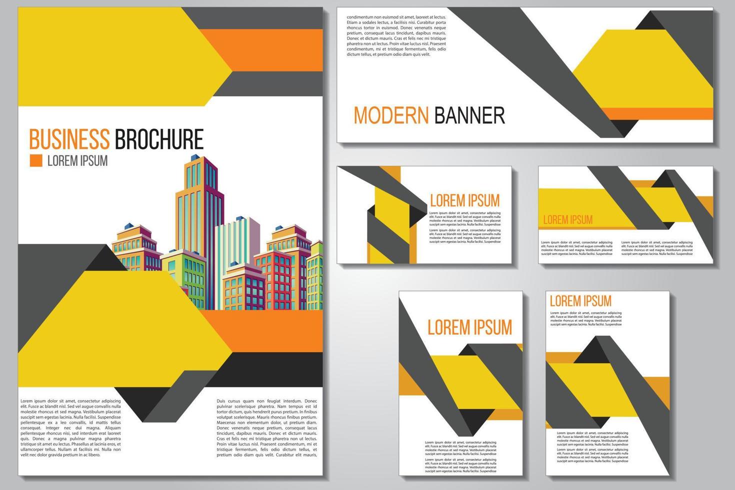 conjunto de diseño de plantilla de banners web moderno vector