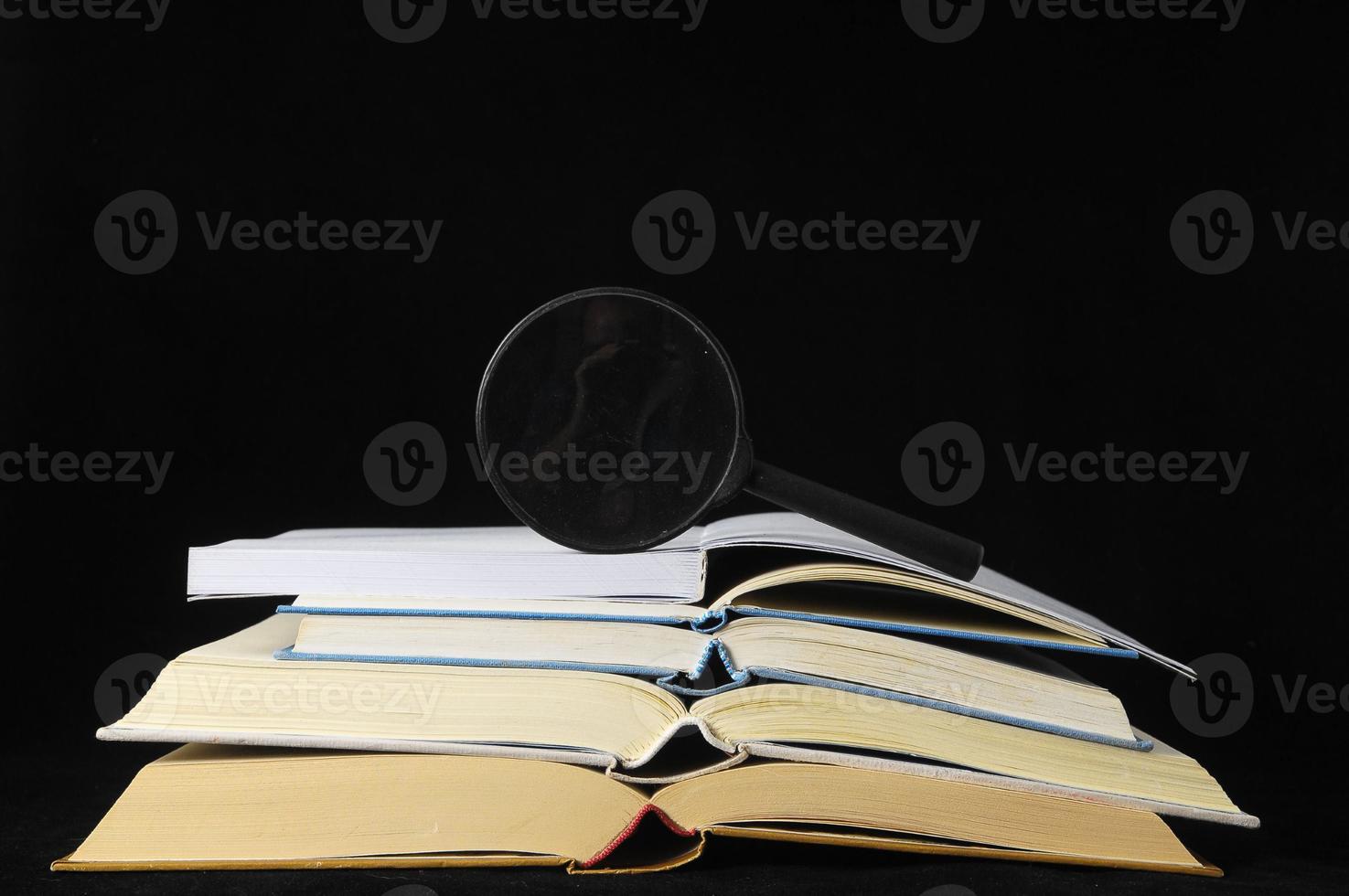 Stacked books close-up photo