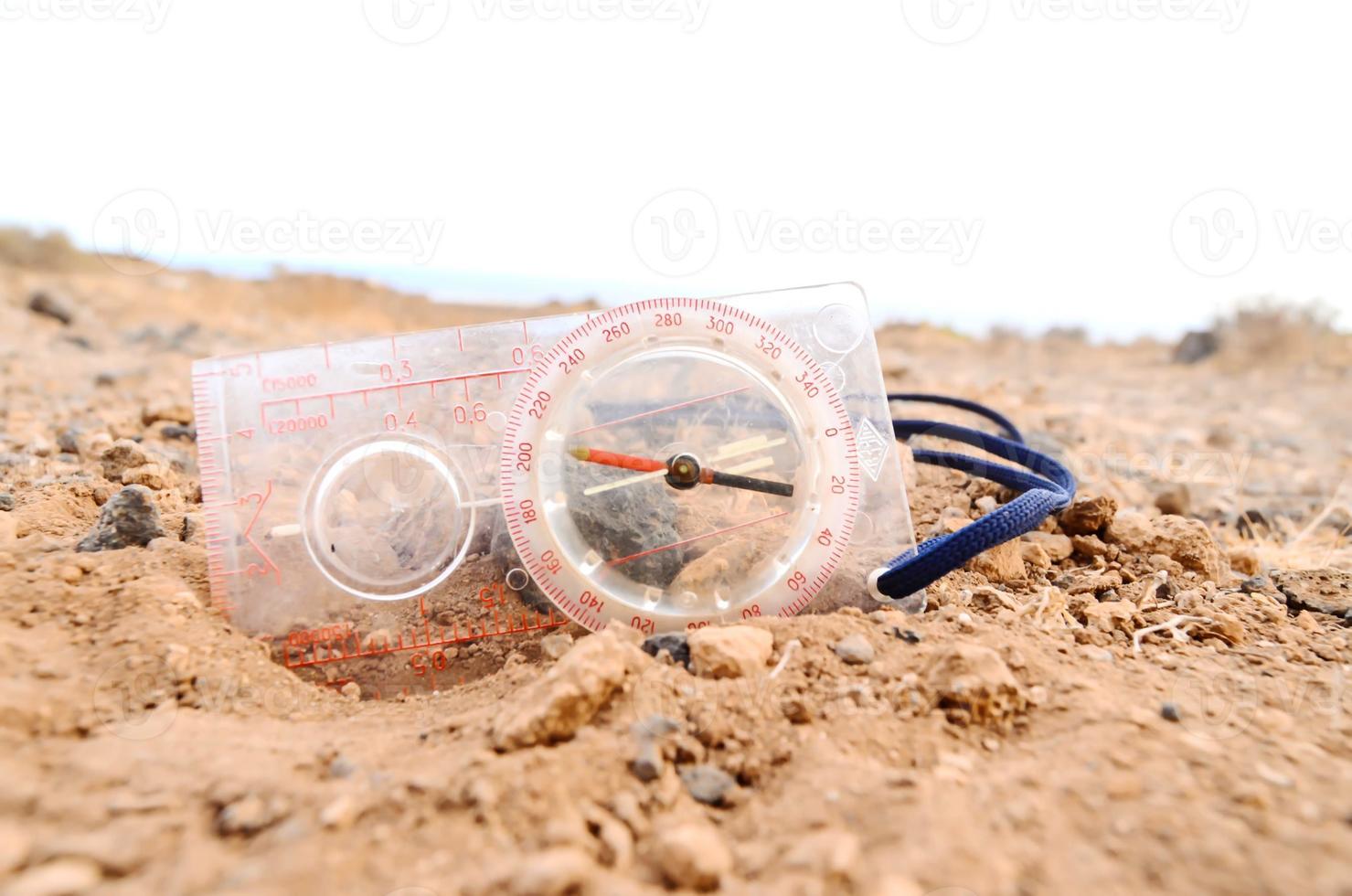 Compass on the ground photo