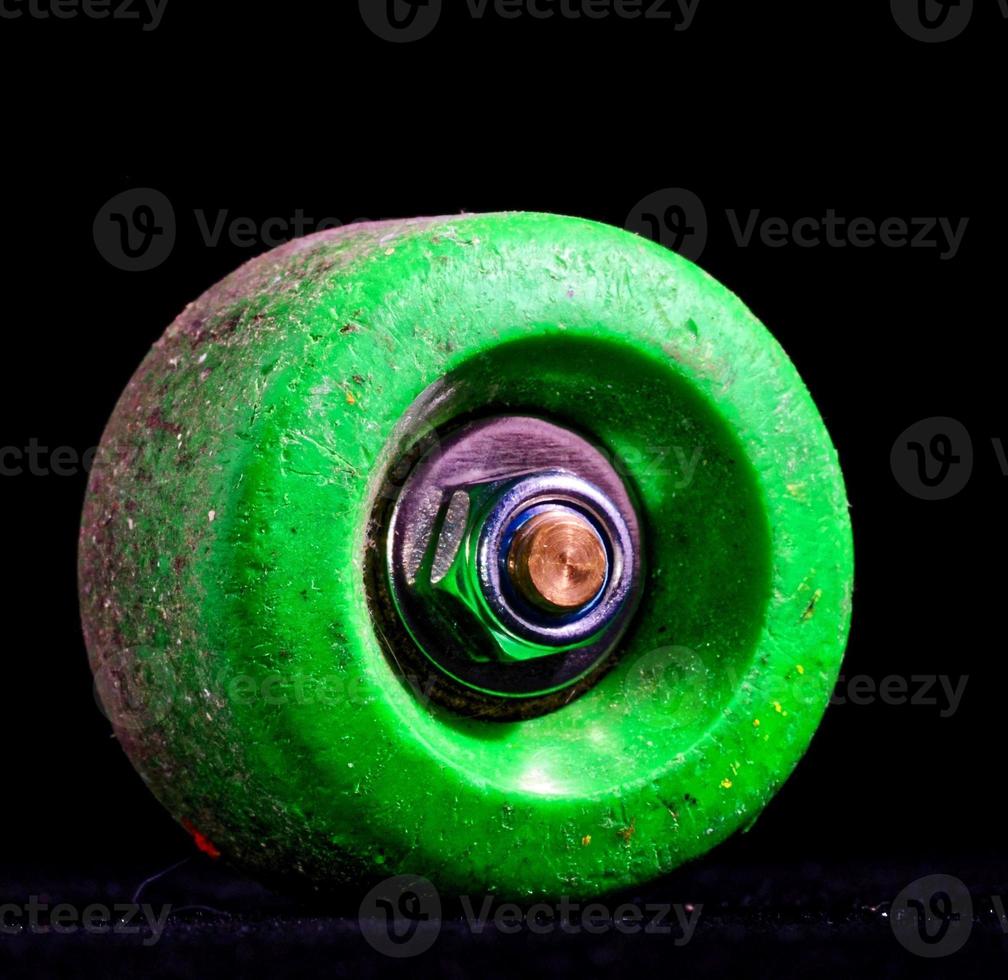 Isolated skateboard wheel photo