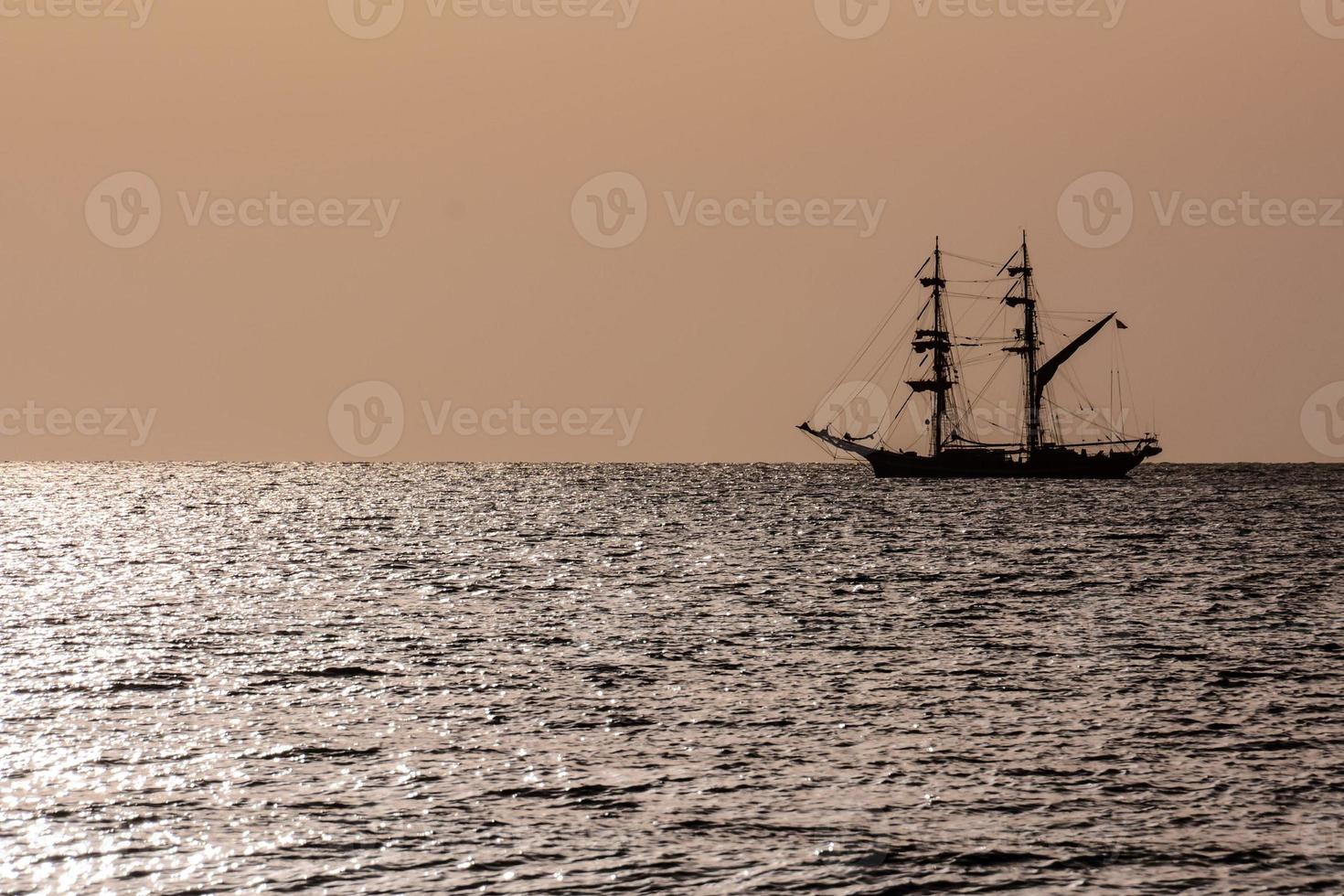 Ocean view over the sunset photo