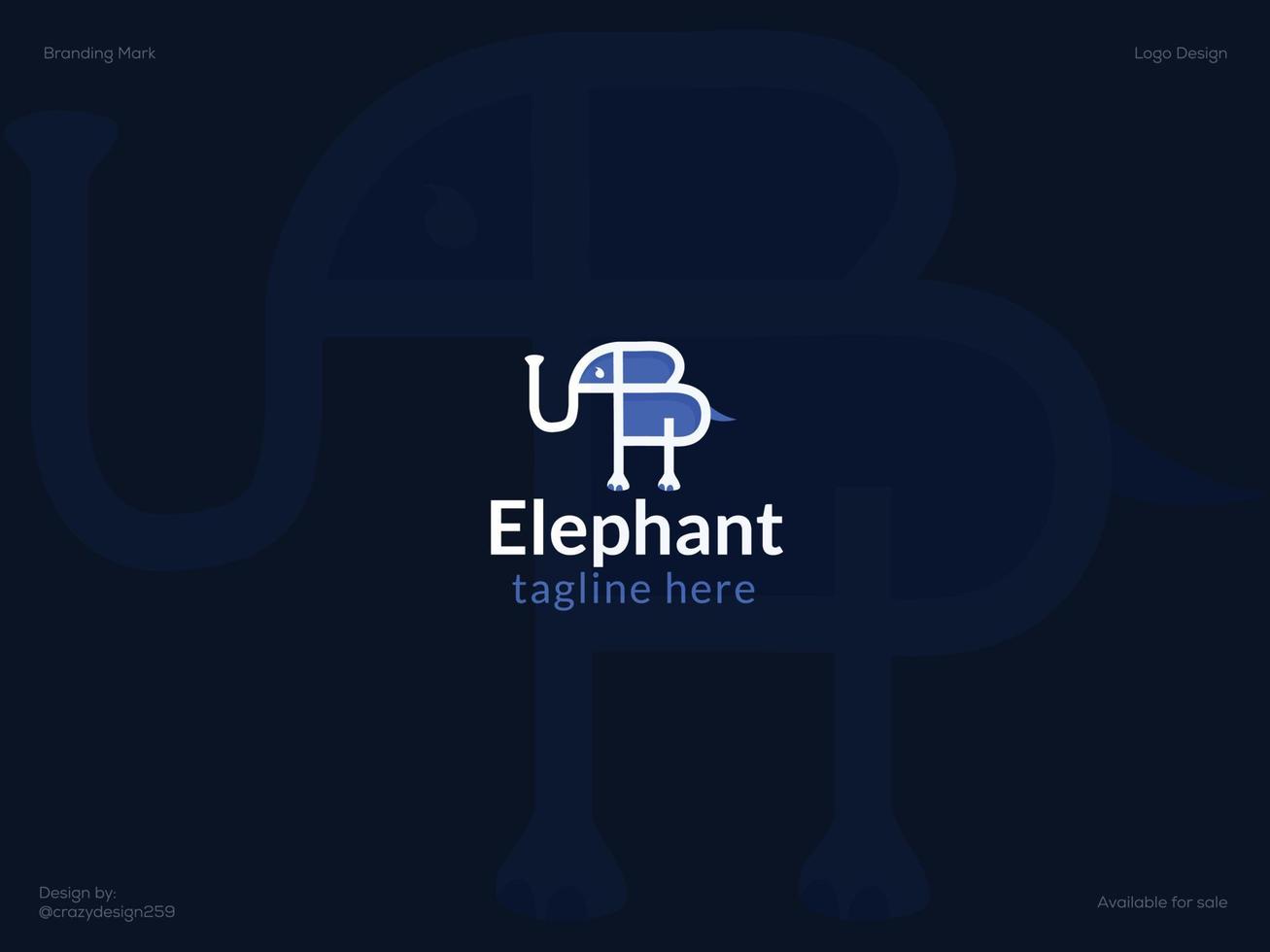 diseño de logotipo de elefante vector de diseño de logotipo de animal