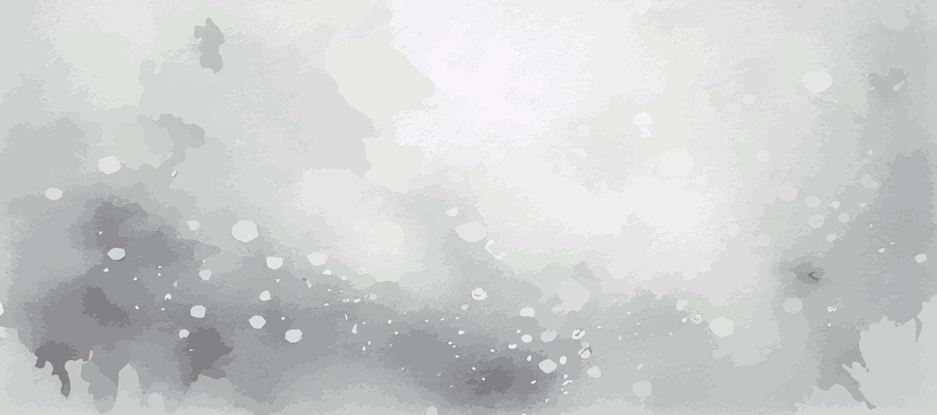 Realistic gray watercolor panoramic texture on white background - Vector