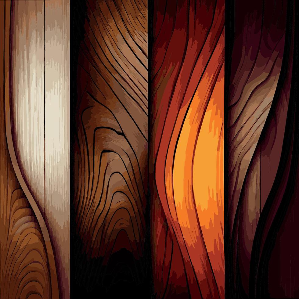 fondo de tablón de textura de madera realista, patrón de textura de fibra - vector