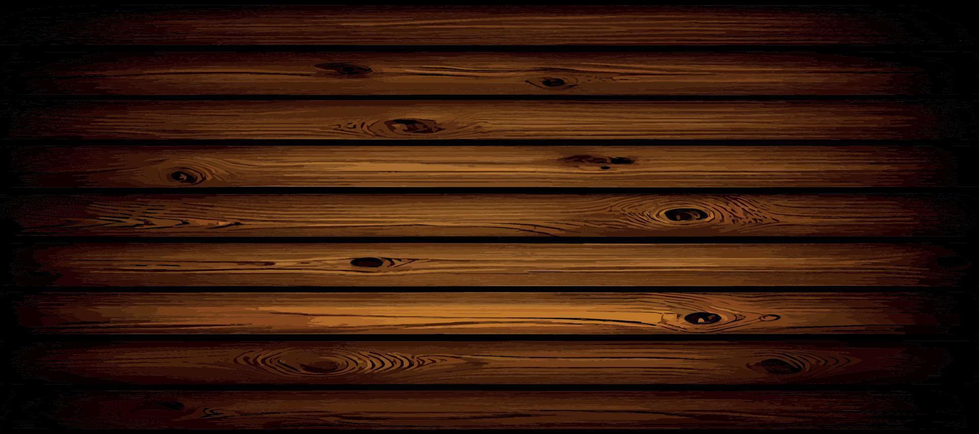 fondo de tablón de textura de madera panorámica realista, patrón de textura de fibra - vector