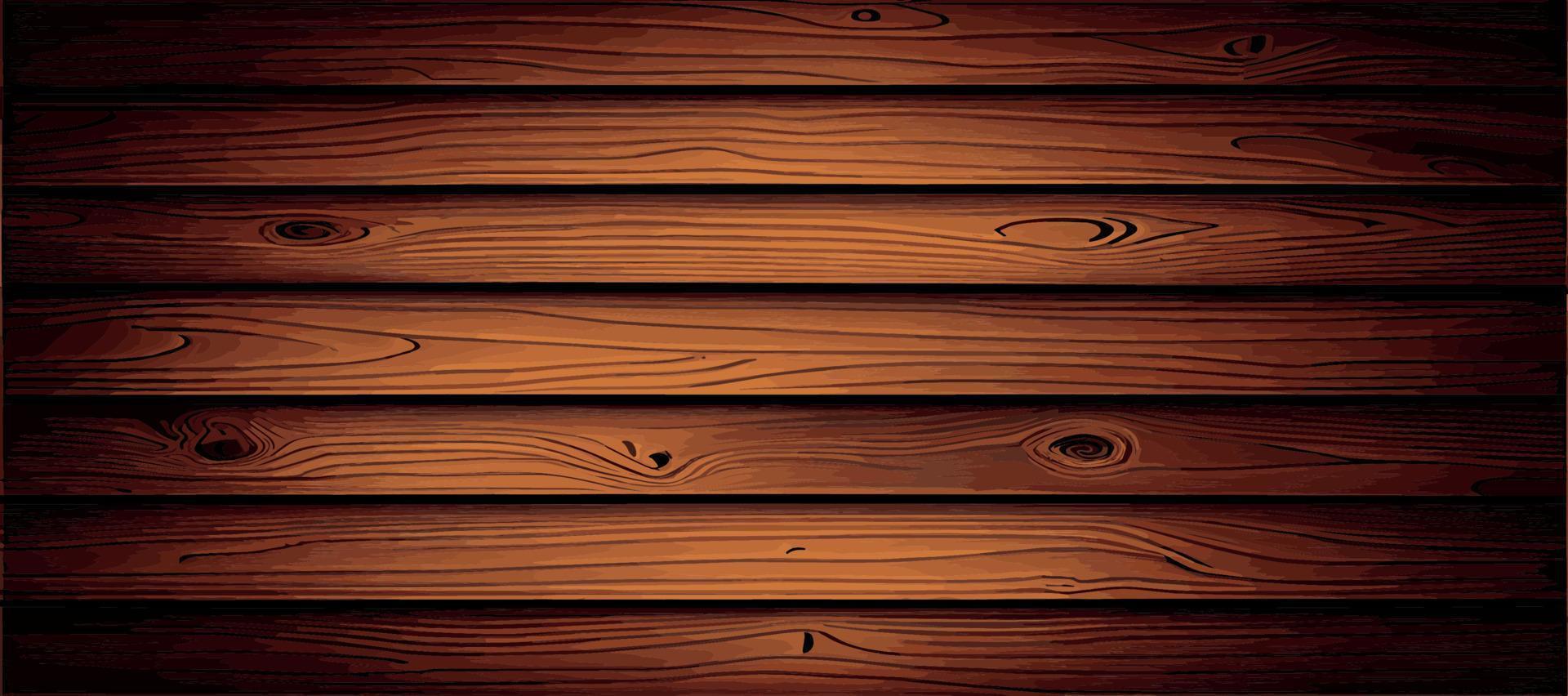 fondo de tablón de textura de madera panorámica realista, patrón de textura de fibra - vector